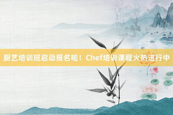 厨艺培训班启动报名啦！Chef培训课程火热进行中